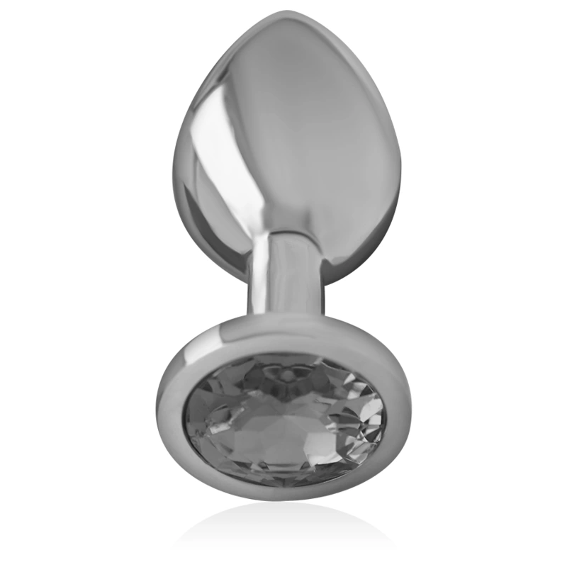 Intensyvus aliuminio metalinis kištukas didelis - juodas krištolo brangakmenis, 9 cm