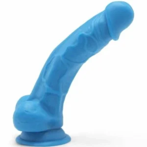 Get Real Happy Dicks 19 cm Blue Anatomical Model with Suction Base
