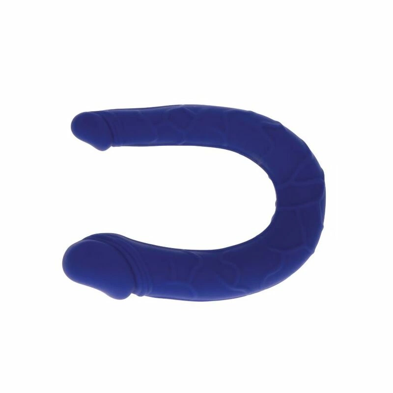 Get Real Mini Double Model Blue - Anatomical Silicone U-Shape 16 cm