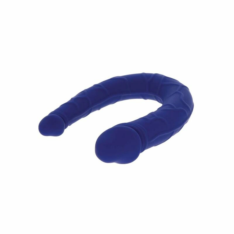Get Real Mini Double Model Blue - Anatomical Silicone U-Shape 16 cm