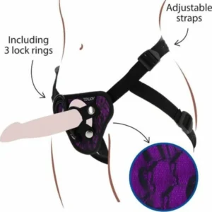 Get Real Adjustable Lace Strap Harness Purple - Universal Size