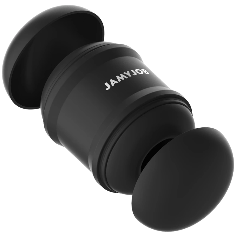 Jamyjob Cassian Compact Vibrating Cup - Dual-Ended, Waterproof, Black