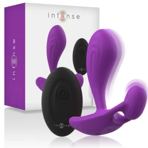 Intense Shelly Remote-Controlled Silicone Anal Plug Purple Waterproof