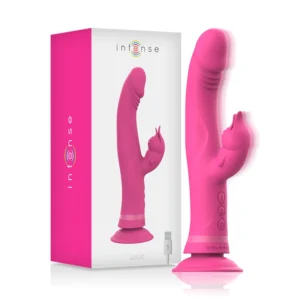 Intense Julio Dual Motor Pink Silicone Rabbit Massager 24cm Waterproof