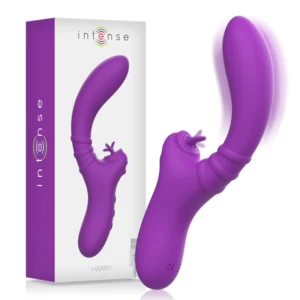 Intense Harry Flexible Personal Massager with Vibrating Tongue - Purple