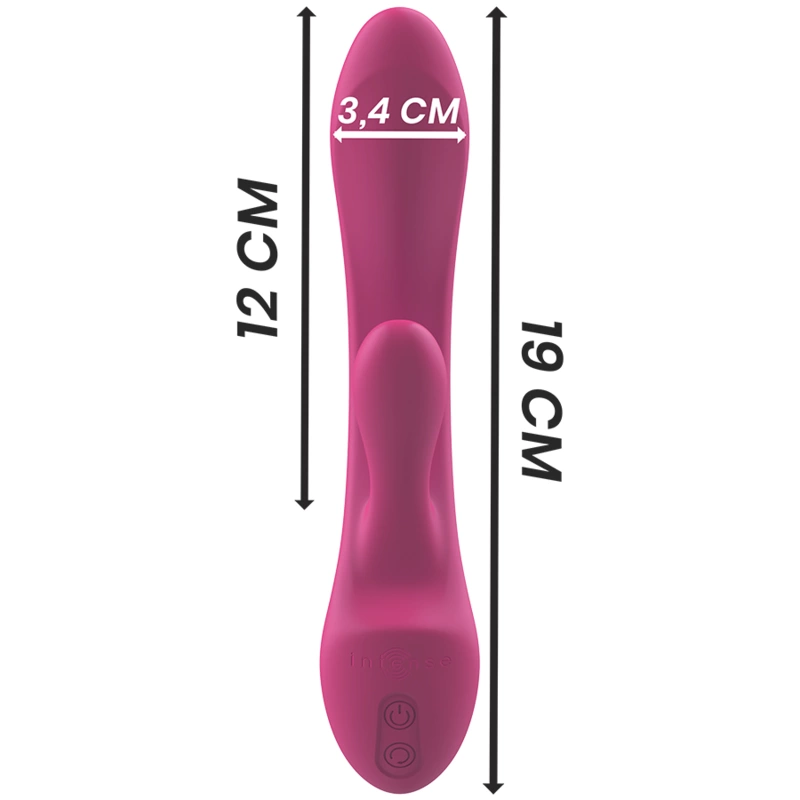 INTENSE Luigi Pink Rabbit Dual-Motor Silicone Vibrator - 10 Modes, Waterproof