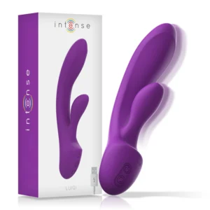 Intense Luigi Liquid Silicone Dual Motor Rabbit, Purple, Waterproof