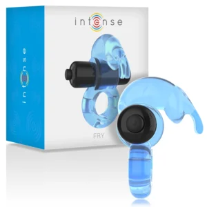 Intense Fry Blue Vibrating Silicone Ring - Waterproof, Flexible, Bodysafe