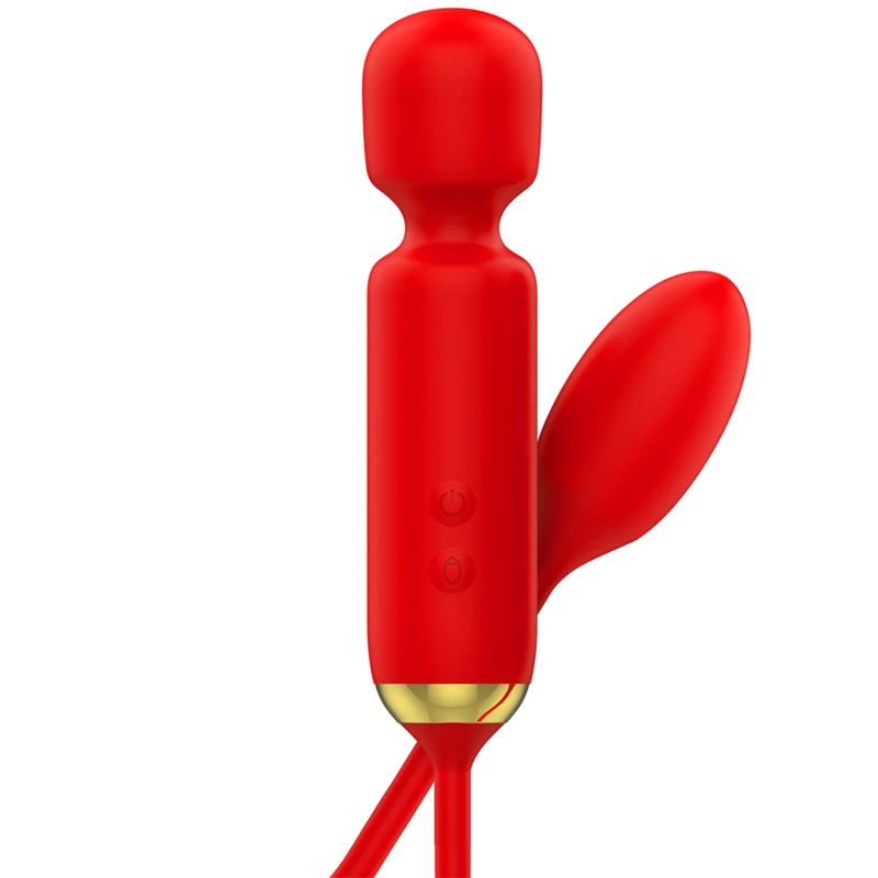 MIA Toscana Double Pleasure Wand & Vibrating Egg - Rechargeable Silicone Set