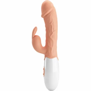PRETTY LOVE Easter Bunny Dual Motor Flexible Intimate Device, Flesh 21cm
