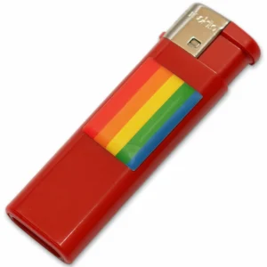 PRIDE Rechargeable Lighter Fuchsia with LGBT Flag Motif