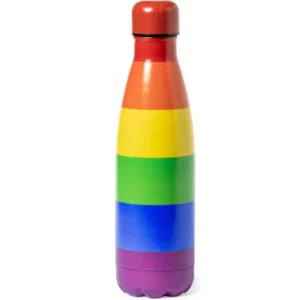 PRIDE Metallic Thermal Mug with LGBT Flag - Insulated Hot Drink Cup