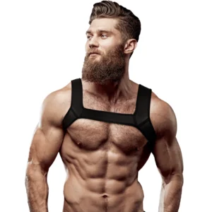 Fetish Submissive Attitude Neoprene Chest Harness for Men Size M
