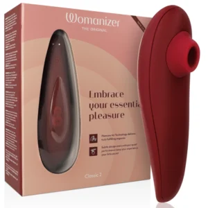 Womanizer Classic 2 Bordeaux oro impulsų sistema, 10 intensyvumo, atspari vandeniui