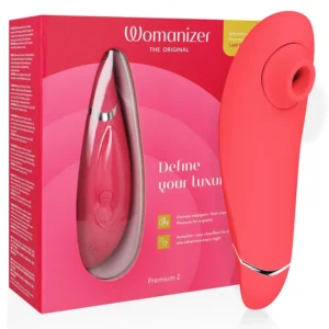 Womanizer Premium 2 Intimate Air System Raspberry, 14 režimų, silikonas