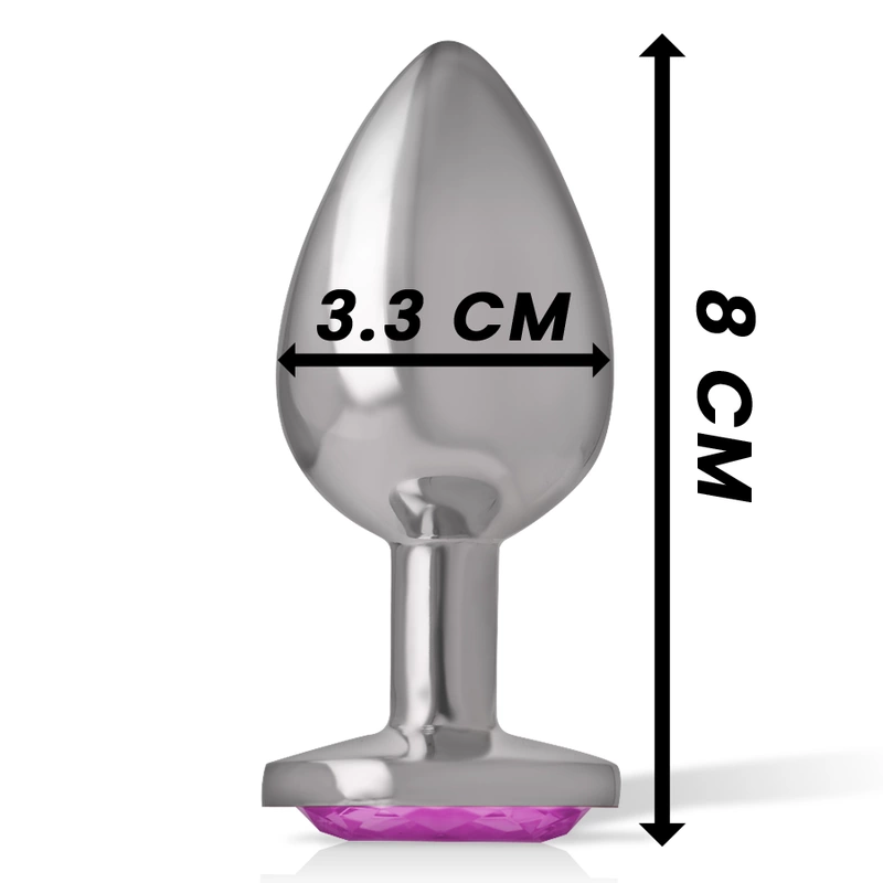 Intensyvus aliuminio metalinis kištukas Pink Heart Medium – elegantiškas brangakmenių akcentas