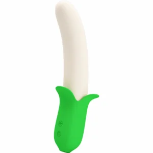 Pretty Love Banana Knight Intimate Silicone Device 7 Modes Light Green