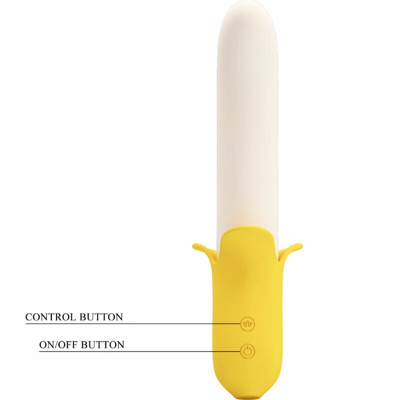 Pretty Love Banana Geek Black Silicone Intimate Device 7 Modes USB