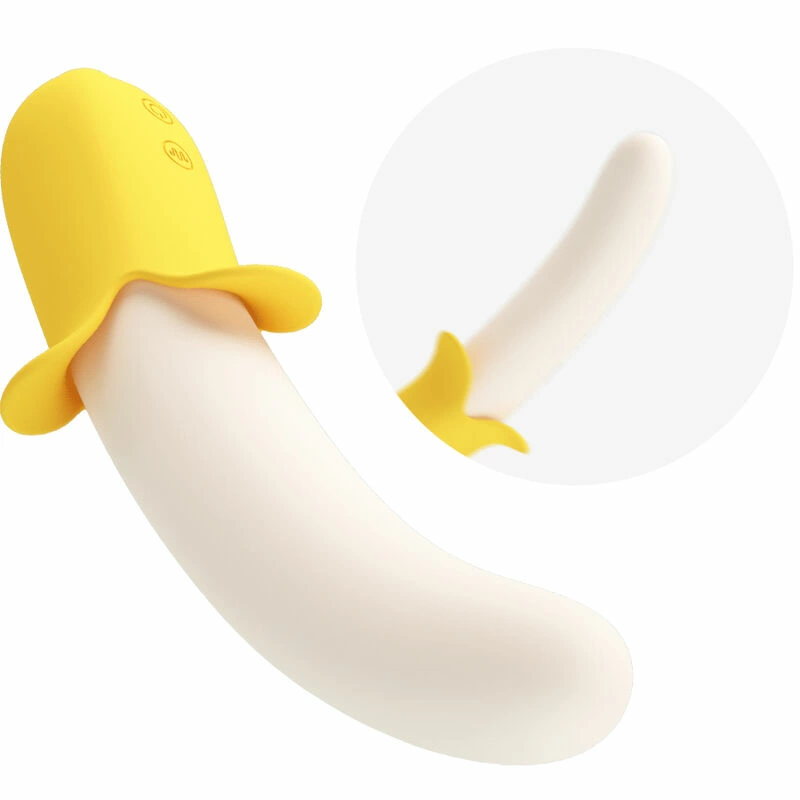 Pretty Love Banana Geek Black Silicone Intimate Device 7 Modes USB