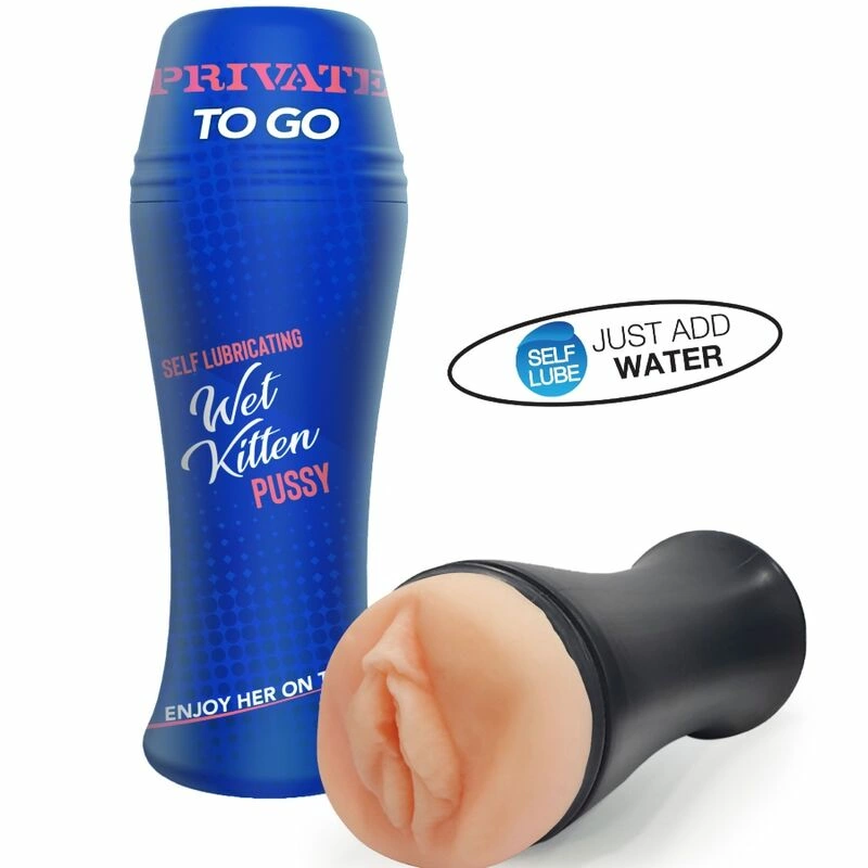 PRIVATUS Wet Kitten Self-Lube To Go kompaktiškas intymus prietaiso kelionės dydis