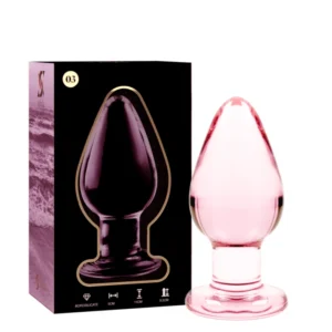Ibiza Nebula Series Model 3 Intimate Glass Plug Pink 11cm O5cm Borosilicate