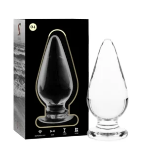 Ibiza Nebula Series Model 4 Glass Plug Clear 11cm Borosilicate Wide Base