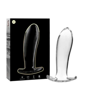Ibiza Nebula Series Model 5 Glass Intimate Plug Clear 12.5cm O3.5cm