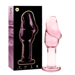 Ibiza Nebula Series Model 6 Intimate Glass Plug Pink 12.5 cm Borosilicate
