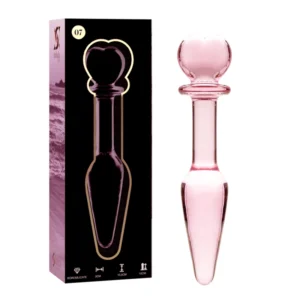 Ibiza Nebula Series Model 7 Intimate Plug Borosilicate Glass Pink 13.5cm
