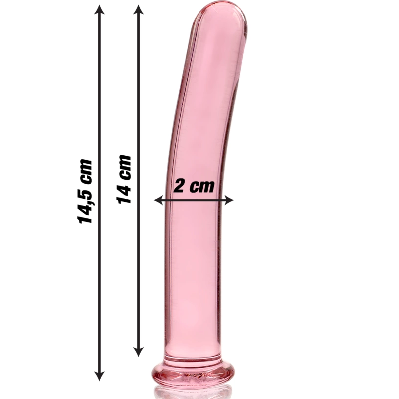 Ibiza Nebula Series Model 8 Glass Intimate Device Pink 14.5cm x 2cm