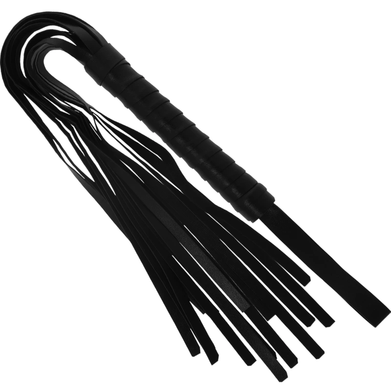 INTENSE FETISH Set with Handcuffs, Blindfold & Flogger - Vegan Leather