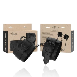 INTENSE Vegan Leather Ankle Cuffs - Adjustable, Durable, Black