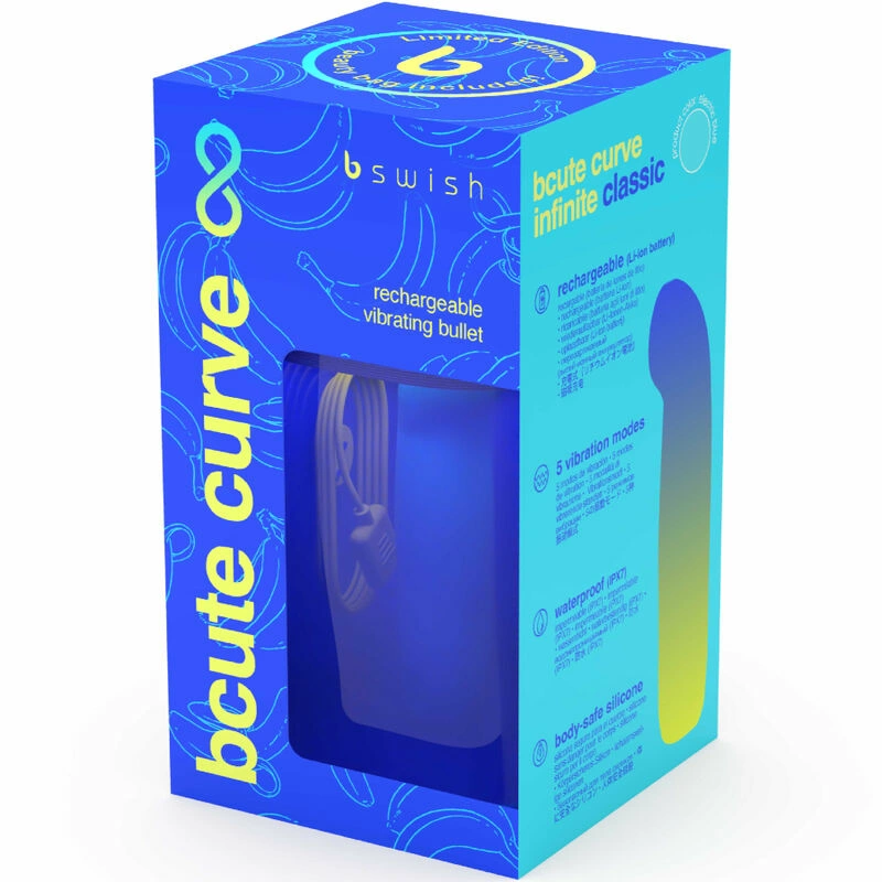 B Swish BCute Curve Infinite Classic Blue Rechargeable Silicone Device