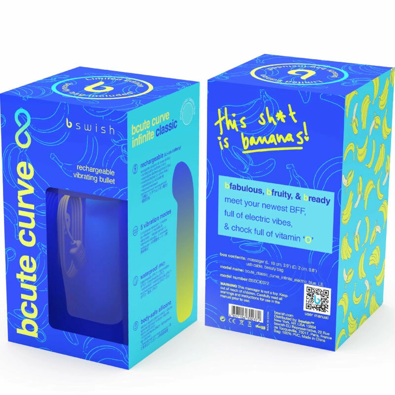 B Swish BCute Curve Infinite Classic Blue Rechargeable Silicone Device