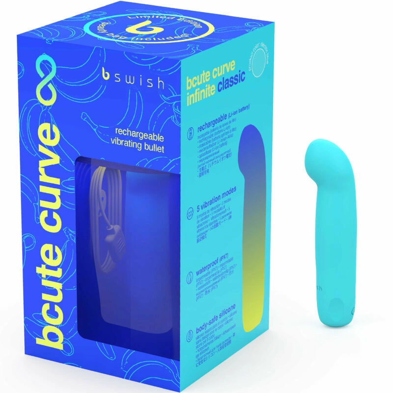 B Swish BCute Curve Infinite Classic Blue Rechargeable Silicone Device