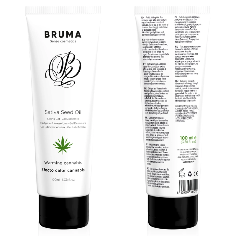BRUMA Sativa Seed Oil Warming Intimate Gel Cannabis Aroma 100ml