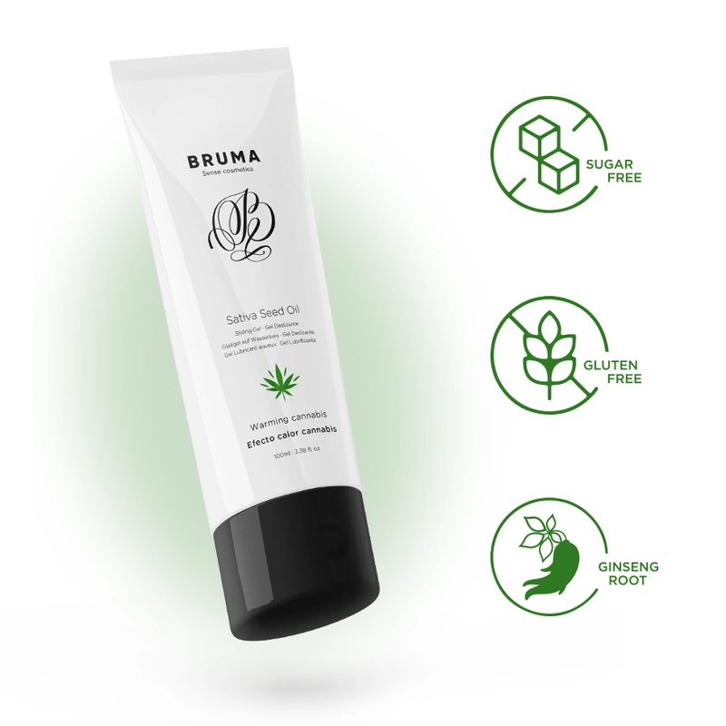 BRUMA Sativa Seed Oil Warming Intimate Gel Cannabis Aroma 100ml