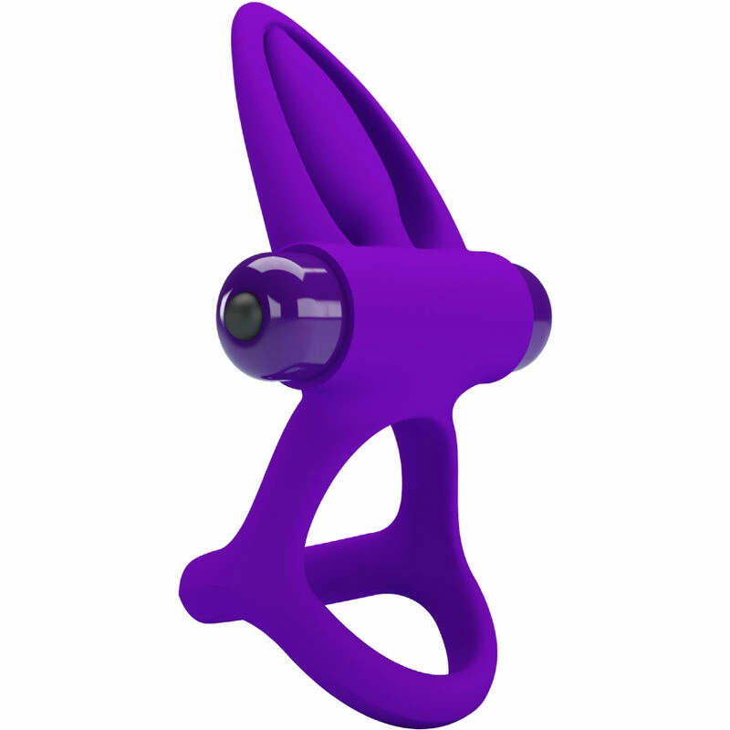 Pretty Love Vibrating Partner Ring 10 Modes Violet Silicone