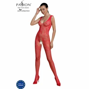 PASSION ECO Collection BS012 Bodystocking Red, Sustainable, One Size