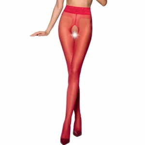 PASSION TIOPEN 001 Red 3/4 Length 20 DEN Stockings - Classic Style