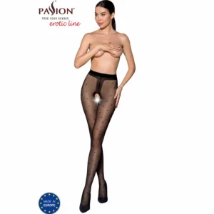 PASSION TIOPEN 018 Black Tights 20 DEN Open Style Size 1/2