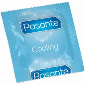 Pasante Cooling Sensation Ribbed Condoms 144-pack - Cooling Lubricant, 52mm