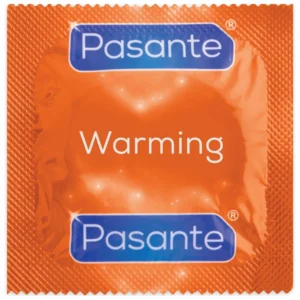 Pasante Calor Warming Effect Latex Condoms 52mm 144-Pack Transparent Ribbed