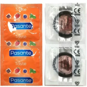 Pasante Chocolate Temptation Flavored Latex Condoms 144-Pack Brown 53mm