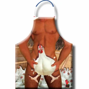 Diablo Picante Hen Apron - 100% Polyester, Humorous Party Design