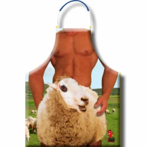 Diablo Picante Sheep Apron - Playful Party Polyester Apron, Adjustable Fit