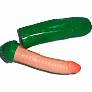 Diablo Picante Cucumber-Shaped Surprise Party Prop - Green, Plastic, 19 cm