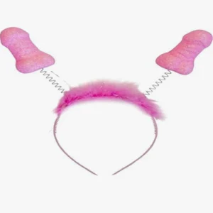 Diablo Picante Headband Set Pink Glitter Antennas with Whistles, 6 pcs
