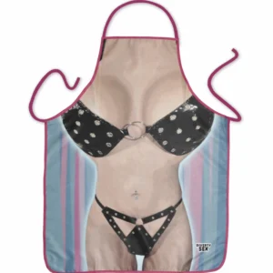Diablo Picante Women's Bikini Apron - Playful Party Design, 100% Polyester