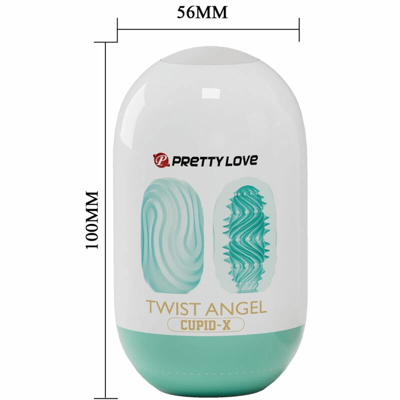 Pretty Love Twist Angel Cupid Egg Intimate Device, TPR, Compact Design